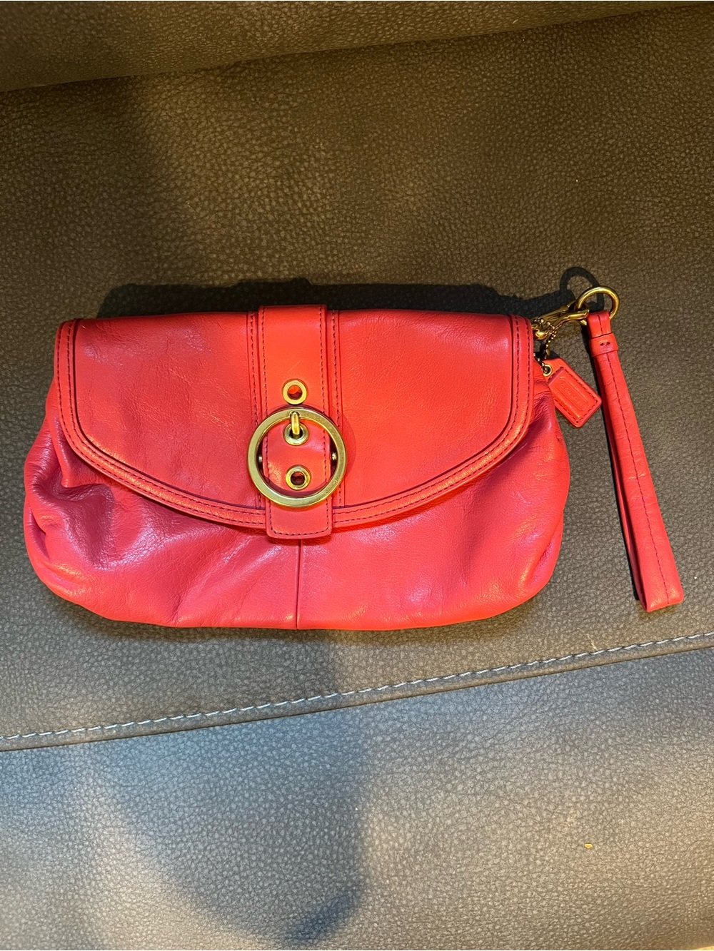 Coach Coral Large Buckle Wristlet